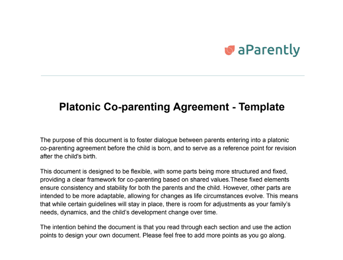 Platonic Co-Parenting Agreement